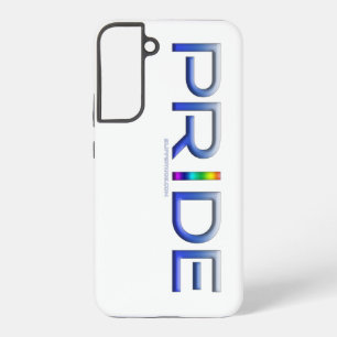Funda Para Samsung Galaxy S22+ SlipperyJoe's Colorful Pride word blue rainbow col