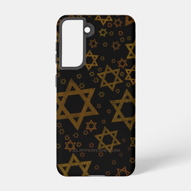 Funda Para Samsung Galaxy SlipperyJoe's Estrella de David artística temática (Reverso )
