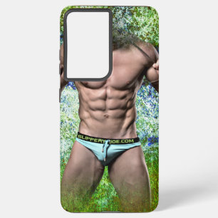 Funda Para Samsung Galaxy S21 Ultra SlipperyJoe's hombre adulto muy musculoso sin cami
