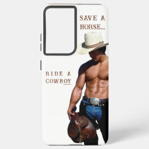 Funda Para Samsung Galaxy S21 Ultra SlipperyJoe's Save a horse Ride A Cowboy gorra mus