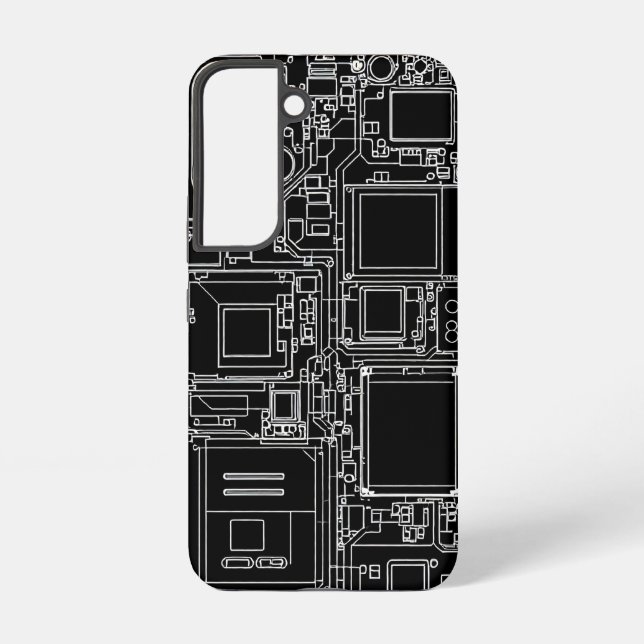 Funda Para Samsung Galaxy Smartphone Internal Schematic Blueprint Circuit (Reverso )