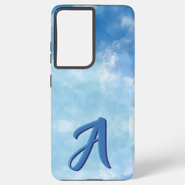 Funda Para Samsung Galaxy Soft Blue Sky Watercolor Cloud (Reverso )
