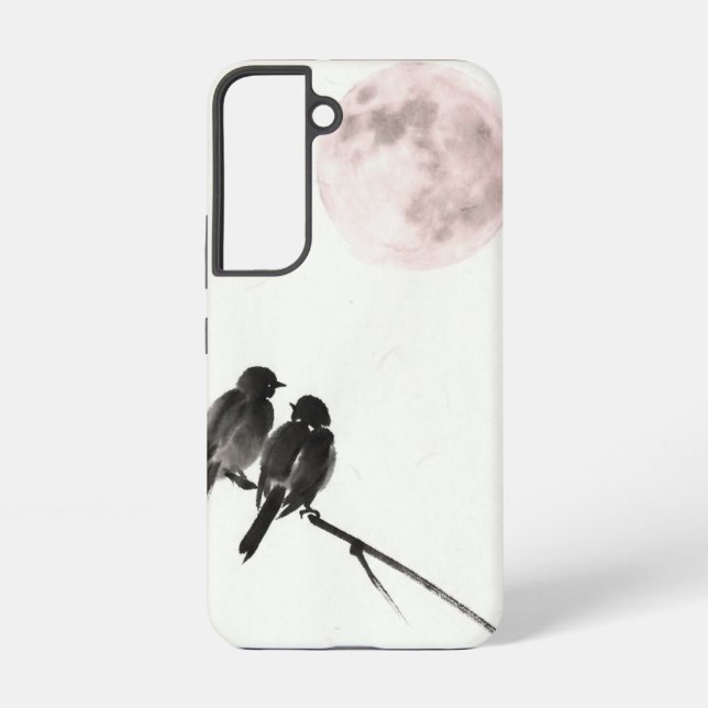 Funda Para Samsung Galaxy Soft Moon Birds Pastel Phone Case - Samsung (Reverso )