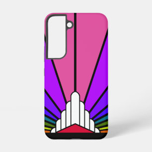 Funda Para Samsung Galaxy S22 Sol Art Decó en arco iris