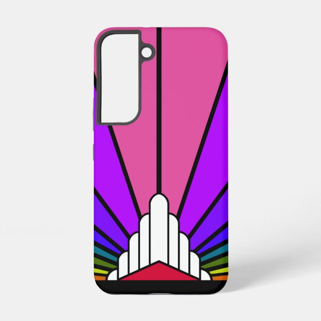 Funda Para Samsung Galaxy Sol Art Decó en arco iris (Reverso )