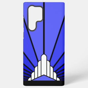Funda Para Samsung Galaxy S22 Ultra Sol Art Decó en azul