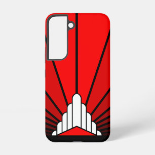 Funda Para Samsung Galaxy S22 Sol Art Decó en rojo