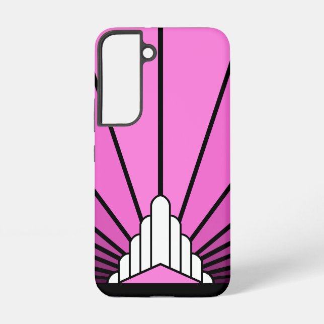 Funda Para Samsung Galaxy Sol Art Decó en rosa (Reverso )