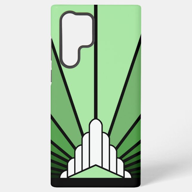 Funda Para Samsung Galaxy Sol Art Decó en verde (Reverso )