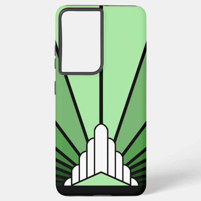 Funda Para Samsung Galaxy Sol Art Decó en verde (Reverso )
