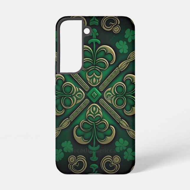 FUNDA PARA SAMSUNG GALAXY SOMBRAS DE VERDES SOMBRAS CELÁTICAS IRLANDESES (Reverso )