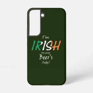 Funda Para Samsung Galaxy S22 Soy irlandés en el lado de mi cerveza con bandera 