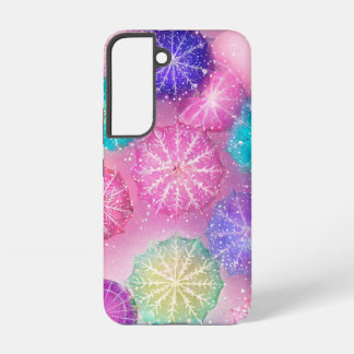 Funda Para Samsung Galaxy S22 Sparkling Pastel Snowflake