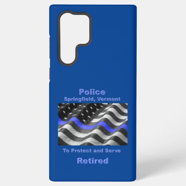 Funda Para Samsung Galaxy Springfield, Vermont. Policía (Reverso )