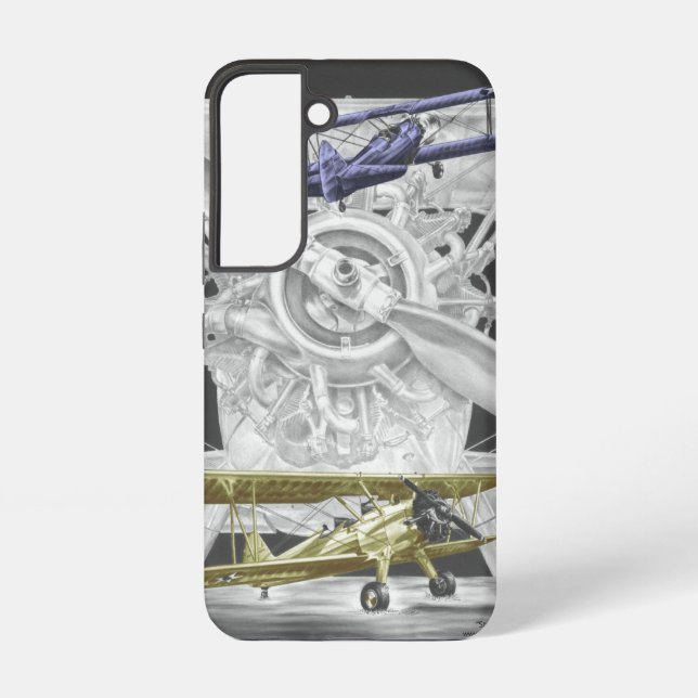 Funda Para Samsung Galaxy Stearman Biplane (Reverso )