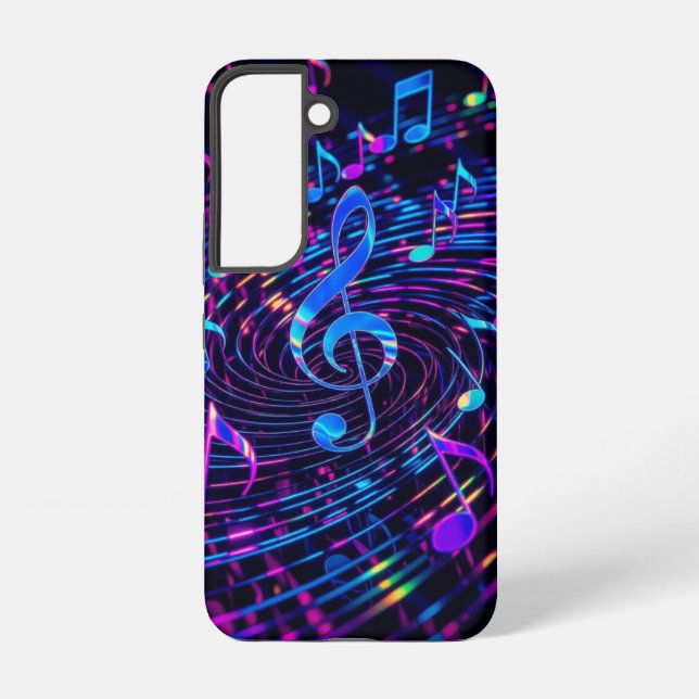 Funda Para Samsung Galaxy Stylish Retro  Musical Notes (Reverso )