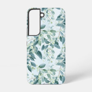 Funda Para Samsung Galaxy S22 Suave Verde Salvia Eucalipto Estilo Acuarela