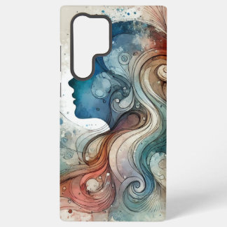 Funda Para Samsung Galaxy S22 Ultra "Sueño acuarela: Silhou feminista artística