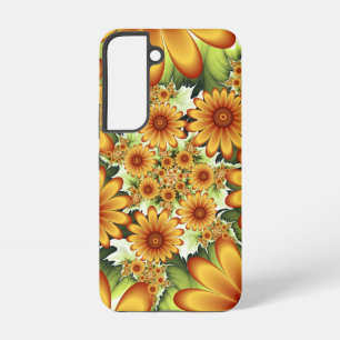 Funda Para Samsung Galaxy S22 Sueño floral, arte fractal de flores abstractas mo