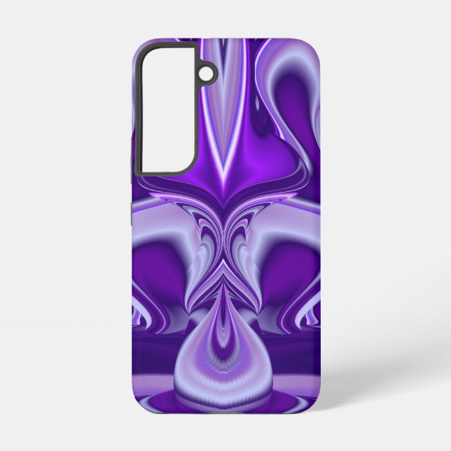 Funda Para Samsung Galaxy Sueños del arcoiris de flores moradas (Reverso )