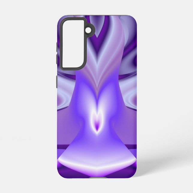 Funda Para Samsung Galaxy Sueños del arcoiris de flores moradas (Reverso )