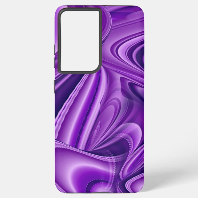 Funda Para Samsung Galaxy Sueños del arcoiris de flores moradas (Reverso )