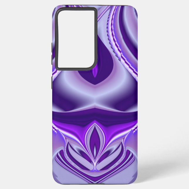 Funda Para Samsung Galaxy Sueños del arcoiris de flores moradas (Reverso )