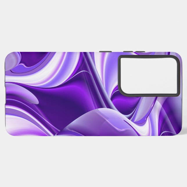 Funda Para Samsung Galaxy Sueños del arcoiris de flores moradas (Lado izquierdo)
