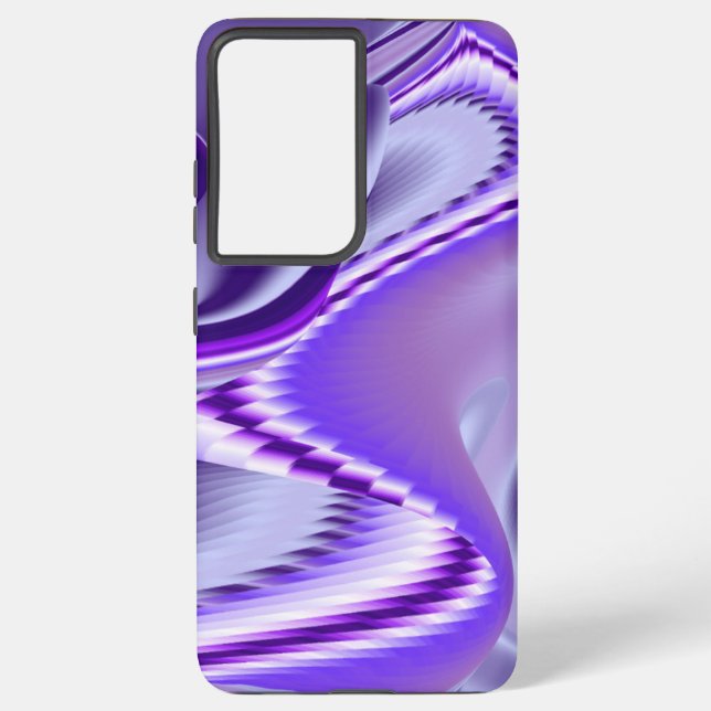 Funda Para Samsung Galaxy Sueños del arcoiris de flores moradas (Reverso )