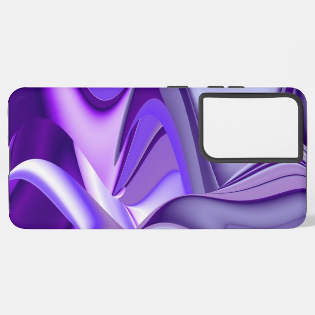 Funda Para Samsung Galaxy Sueños del arcoiris de flores moradas (Lado izquierdo)