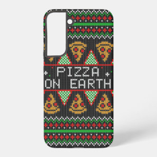 Funda Para Samsung Galaxy S22+ Suéter de Navidades feos de Pizza