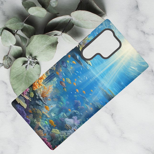 Funda Para Samsung Galaxy Sunlit Tropical Underwater Coral Reef (Subido por el creador)