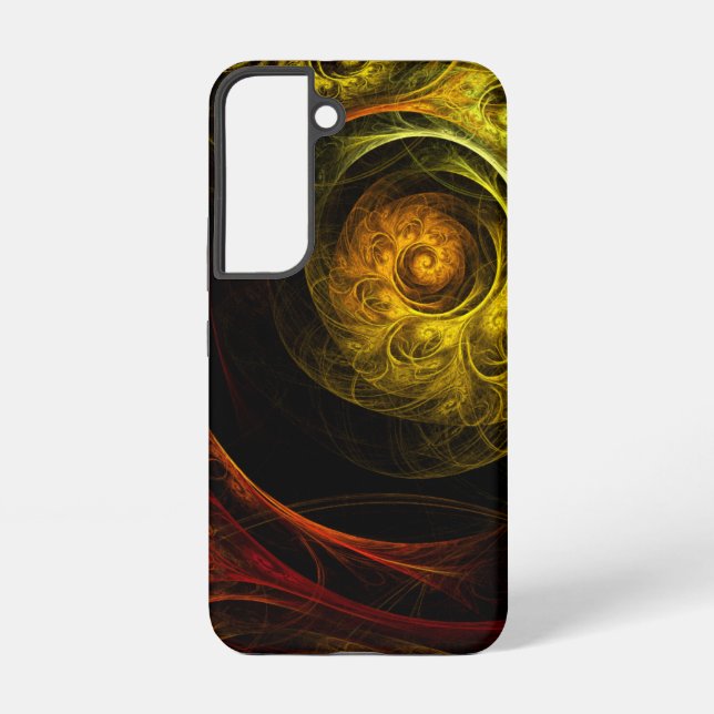 Funda Para Samsung Galaxy Sunrise Floral Red Abstract Art (Reverso )