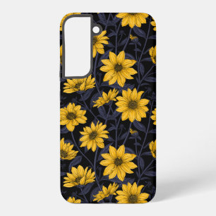 Funda Para Samsung Galaxy S22+ Sunroot, girasol salvaje en amarillo y azul