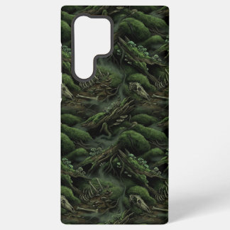 Funda Para Samsung Galaxy S22 Ultra Swampcore Moss & Bones Dark Forest Pattern Phone C