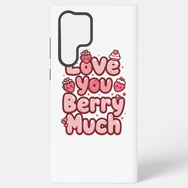 Funda Para Samsung Galaxy Sweet Valentine's Day Fruit and Cupcake Quote (Reverso )