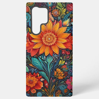 Funda Para Samsung Galaxy S22 Ultra Tapa de flores