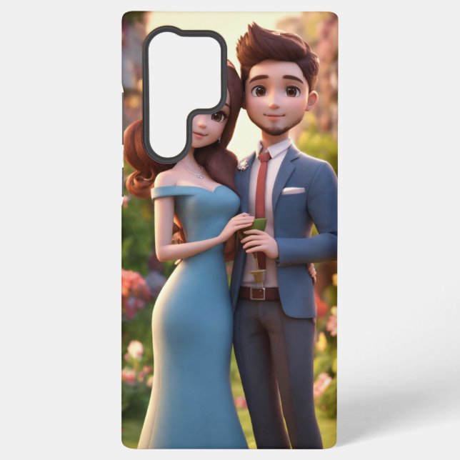 Funda Para Samsung Galaxy Tapas móviles de bebés enamorados (Reverso )