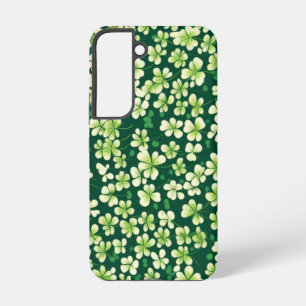 Funda Para Samsung Galaxy S22 Tapiz de Shamrock Esmeralda: Luz Verde Oscura