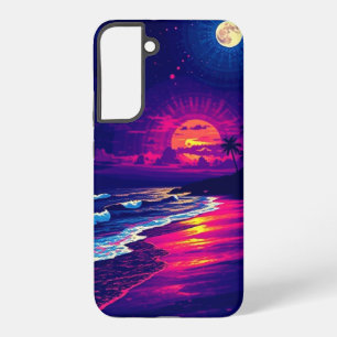 Funda Para Samsung Galaxy S22+ Tarde de playa con rayos de puesta de sol móvil