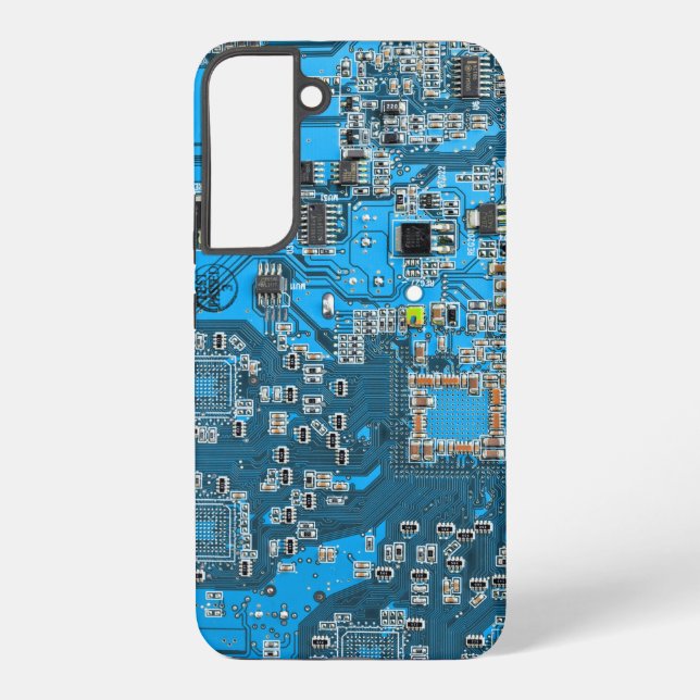Funda Para Samsung Galaxy Tarjeta de circuito azul PCB del conjunto del circ (Reverso )