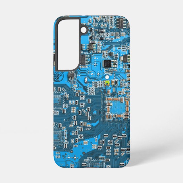 Funda Para Samsung Galaxy Tarjeta de circuito azul PCB del conjunto del circ (Reverso )