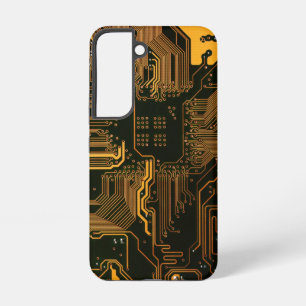 Funda Para Samsung Galaxy S22 Tarjeta de circuito electrónico del Naranja del PC