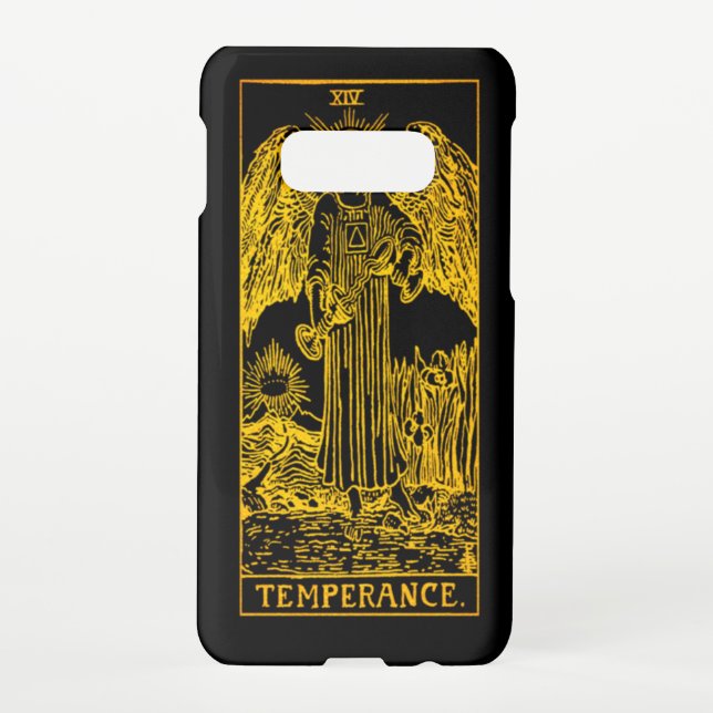 Funda Para Samsung Galaxy Tarjeta Tarot de temperatura | Oro y negro | (Reverso)