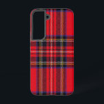 Funda Para Samsung Galaxy S22 Tartán de Stewart rojo<br><div class="desc">Palomitas de color rojo</div>