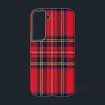 Funda Para Samsung Galaxy S22 Tartán de Stewart rojo<br><div class="desc">Palomitas de color rojo</div>