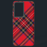 Funda Para Samsung Galaxy S21 Ultra Tartán de Stewart rojo<br><div class="desc">Palomitas de color rojo</div>
