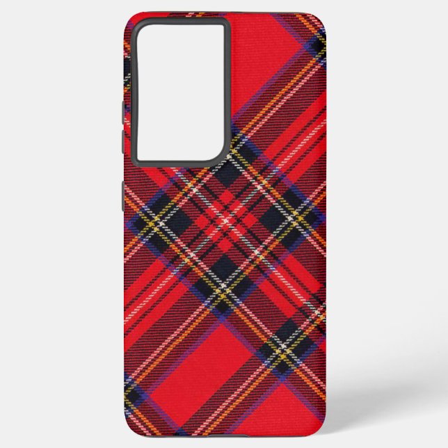 Funda Para Samsung Galaxy Tartán de Stewart rojo (Reverso )