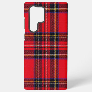 Funda Para Samsung Galaxy S22 Ultra tartan Royal Stewart rojo negro cuadros