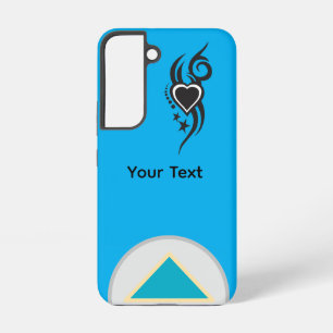 Funda Para Samsung Galaxy S22 Tatuaje de Corazón Floral Ornamental